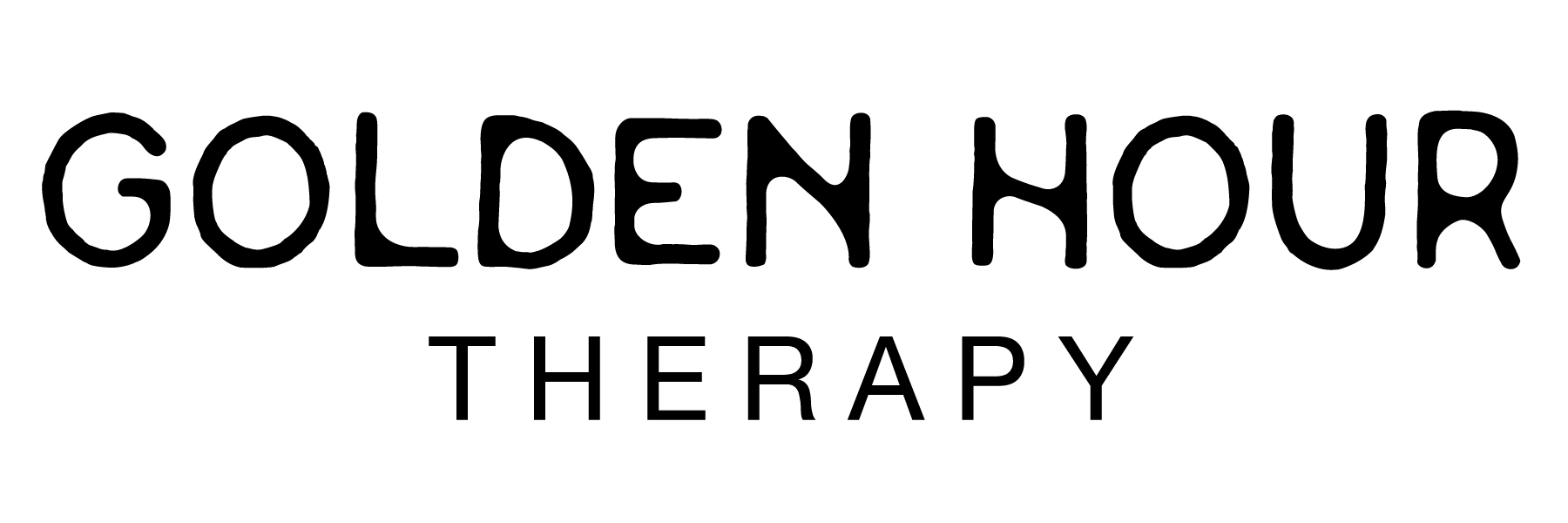 Golden Hour Therapy Black and White Logo